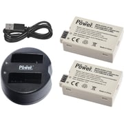 Dmk Power Lp-e8 Replacement Battery 2pack 1320mah Batteries With Battery Charger Kit (tc-usb2)