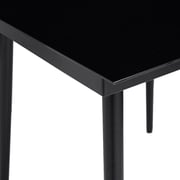 Vidaxl Garden Dining Table Black 140x70x74 Cm Steel And Glass Vidaxl Garden Dining Table Black 140x70x74 Cm Steel And Glass