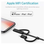 Anker Powerline ii USB-A To 3 In 1 Charging Cable - Black