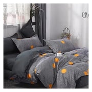 Single Size Orange Design Bedding Set of 4 Pieces