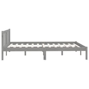 vidaXL Bed Frame Grey Solid Pinewood 140x200 cm vidaXL Bed Frame Grey Solid Pinewood 140x200 cm