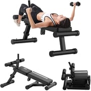 ULTIMAX Foldable Sit-Up Abdominal Back Extension Strength Training Exercise Bench Multi Workout Bench, Adjustable Height And Angle, Suitable Legs, Hands, Whole Body Sport Weight Capacity- 440Lbs