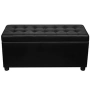 Vidaxl Storage Ottoman Artificial Leather Black Vidaxl Storage Ottoman Artificial Leather Black