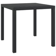 vidaXL Garden Table Black 80x80x74 cm Aluminium and WPC vidaXL Garden Table Black 80x80x74 cm Aluminium and WPC
