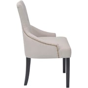 vidaXL Dining Chairs 2 pcs Cream Grey Fabric vidaXL Dining Chairs 2 pcs Cream Grey Fabric