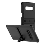 Anymode FA002792K Kick Tok Case With Built In Stand Matte Black+FA002787KAO Tempered Glass Screen Protector For Samsung Galaxy Note 8+FE00002OBK 2in1 Cable Micro USB Cable 1m With Type C Adaptor Black