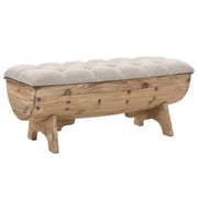 vidaXL Storage Bench Solid Wood and Fabric 103x51x44 cm vidaXL Storage Bench Solid Wood and Fabric 103x51x44 cm