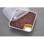 Nordic Ware Natural Aluminum Commercial Square Cake Pan With Lid, Exterior 9.88 X 9.88 Inches