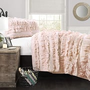 Lush Décor Belle 3 Piece Ruffled Quilt - Pink Blush - Full/Queen Quilt Set Lush Décor Belle 3 Piece Ruffled Quilt - Pink Blush - Full/Queen Quilt Set