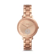 Fossil ES4438 Jacqueline Three-Hand Rose Gold-Tone Stainless Steel Watch Fossil ES4438 Jacqueline Three-Hand Rose Gold-Tone Stainless Steel Watch