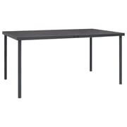 Vidaxl Outdoor Dining Table Anthracite 150x90x74 Cm Steel Vidaxl Outdoor Dining Table Anthracite 150x90x74 Cm Steel