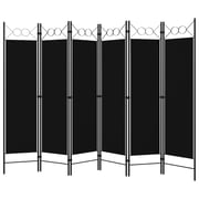 Vidaxl 6-panel Room Divider Black 240x180 Cm Vidaxl 6-panel Room Divider Black 240x180 Cm