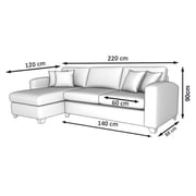 Galaxy Design Lydia L Shaped Sofa Base Grey Galaxy Design Lydia L Shaped Sofa Base Grey