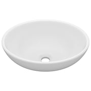 vidaXL Luxury Basin Oval-shaped Matt White 40x33 cm Ceramic