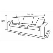 Galaxy Design Calypso 3 Seater Sofa Velvet Galaxy Design Calypso 3 Seater Sofa Velvet