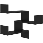 Vidaxl Wall Corner Shelf Black 40x40x50 Cm Chipboard Vidaxl Wall Corner Shelf Black 40x40x50 Cm Chipboard