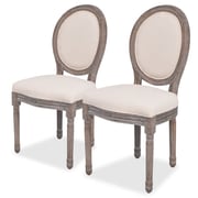 vidaXL Dining Chairs 2 pcs Linen vidaXL Dining Chairs 2 pcs Linen