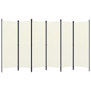 Vidaxl 6-panel Room Divider Cream White 300x180 Cm Vidaxl 6-panel Room Divider Cream White 300x180 Cm