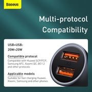 Baseus Golden Contactor Pro Dual Quick Charger Car Charger U+U 40W with USB to Type-C Data Cable Baseus Golden Contactor Pro Dual Quick Charger Car Charger U+U 40W with USB to Type-C Data Cable