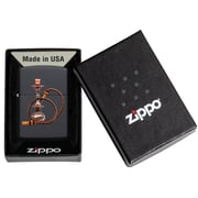 Zippo Classic Lighter 218-ci405079 Modern Hookah Multi Colored Design | Windproof | Black Matte Zippo Classic Lighter 218-ci405079 Modern Hookah Multi Colored Design | Windproof | Black Matte