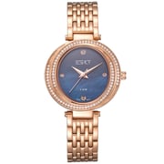 ECSTACY Women's Analog Blue MOP Dial Watch - E8513-RBKML ECSTACY Women's Analog Blue MOP Dial Watch - E8513-RBKML
