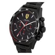 FERRARI Piloa Black Stainless Steel Analog Men Watch 830624 FERRARI Piloa Black Stainless Steel Analog Men Watch 830624