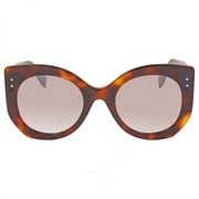Fendi FN-0265/S-08652NQ Cat Eye Acetate Plastic Havana Women Sunglasses Fendi FN-0265/S-08652NQ Cat Eye Acetate Plastic Havana Women Sunglasses