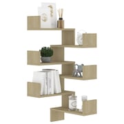 Vidaxl Wall Corner Shelves 2 Pcs Sonoma Oak 40x40x50 Cm Chipboard Vidaxl Wall Corner Shelves 2 Pcs Sonoma Oak 40x40x50 Cm Chipboard
