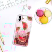 Casetify Glitter Case iPhone Xs/X Rose Gold Watermelon Shuffle Casetify Glitter Case iPhone Xs/X Rose Gold Watermelon Shuffle