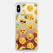 Casetify Glitter Case iPhone Xs/X Rose Gold Emoji Love Casetify Glitter Case iPhone Xs/X Rose Gold Emoji Love