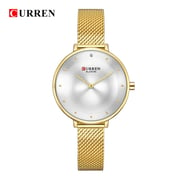 Curren CRN9029-GLD/WHT-Communicating time with ingenious innovation