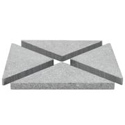 vidaXL Umbrella Weight Plates 4 pcs Grey Granite Triangular 60 kg vidaXL Umbrella Weight Plates 4 pcs Grey Granite Triangular 60 kg
