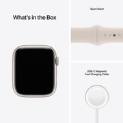 Apple Watch Series 7 GPS, 41mm Starlight Aluminium Case with Starlight Sport Band Apple Watch Series 7 GPS, 41mm Starlight Aluminium Case with Starlight Sport Band
