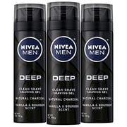 NIVEA Men DEEP Clean Shaving Gel - With Natural Charcoal To Clean While Shaving - 7 oz. Can (Pack of 3) NIVEA Men DEEP Clean Shaving Gel - With Natural Charcoal To Clean While Shaving - 7 oz. Can (Pack of 3)