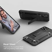 Vrs Design Damda Glide Hybrid Sandstone Designed For Iphone 11 Pro Max Case Cover Wallet [semi Automatic] Slider Credit Card Holder Slot [3-4 Cards] & Kickstand - Sand Stone