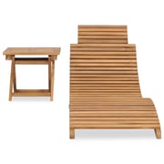Vidaxl Folding Sun Lounger With Table Solid Teak Wood Vidaxl Folding Sun Lounger With Table Solid Teak Wood
