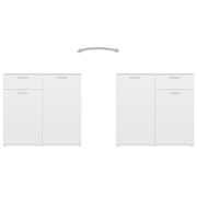 Vidaxl Sideboard White 80x36x75 Cm Chipboard Vidaxl Sideboard White 80x36x75 Cm Chipboard