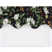Ellis curtain garden images large scale floral print lined duchess filler valance, 50 by 15-inch, black Ellis curtain garden images large scale floral print lined duchess filler valance, 50 by 15-inch, black