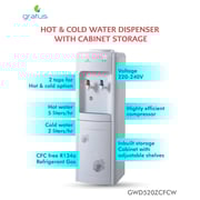 Gratus Hot & Cold Water Dispenser With Cabinet Storage Gratus Hot & Cold Water Dispenser With Cabinet Storage