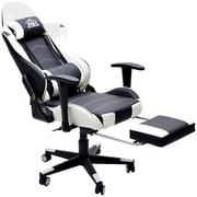 Karnak Computer Gaming Chair With Fully Reclining Back And Soft Leather (white) Karnak Computer Gaming Chair With Fully Reclining Back And Soft Leather (white)