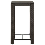 Vidaxl Garden Bar Table Brown 60.5x60.5x110.5 Cm Poly Rattan Vidaxl Garden Bar Table Brown 60.5x60.5x110.5 Cm Poly Rattan
