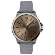 Hugo Boss Grey Leather Men Watch 1530065