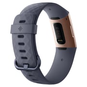 Fitbit Charge 3 Advanced Fitness Tracker - Blue Grey/Rose Gold Aluminum