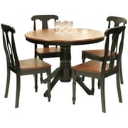 HomeStyle SH547486 Napolien 4 Seater Round Shape Dining Set Brown