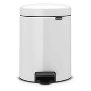 Brabantia Pedal Bin NewIcon 5Litre With Metal Inner Bucket White