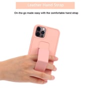 Margoun case for iPhone 14 Pro with Hand Grip Foldable Magnetic Kickstand Wrist Strap Finger Grip Cover 6.1 inch Light Pink