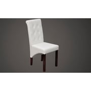 vidaXL Dining Chairs 2 pcs White Faux Leather vidaXL Dining Chairs 2 pcs White Faux Leather