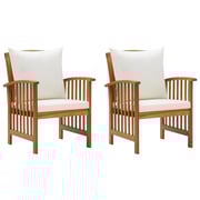 Vidaxl Garden Chairs With Cushions 2 Pcs Solid Acacia Wood Vidaxl Garden Chairs With Cushions 2 Pcs Solid Acacia Wood
