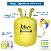 Balloonee Mega Disposable Helium Party Kit Balloonee Mega Disposable Helium Party Kit