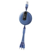 TRX MA0081 3in1 Telescopic Data Cable (USB 2.0 Type A to Lightning/Micro/TypeC) Dark Blue TRX MA0081 3in1 Telescopic Data Cable (USB 2.0 Type A to Lightning/Micro/TypeC) Dark Blue